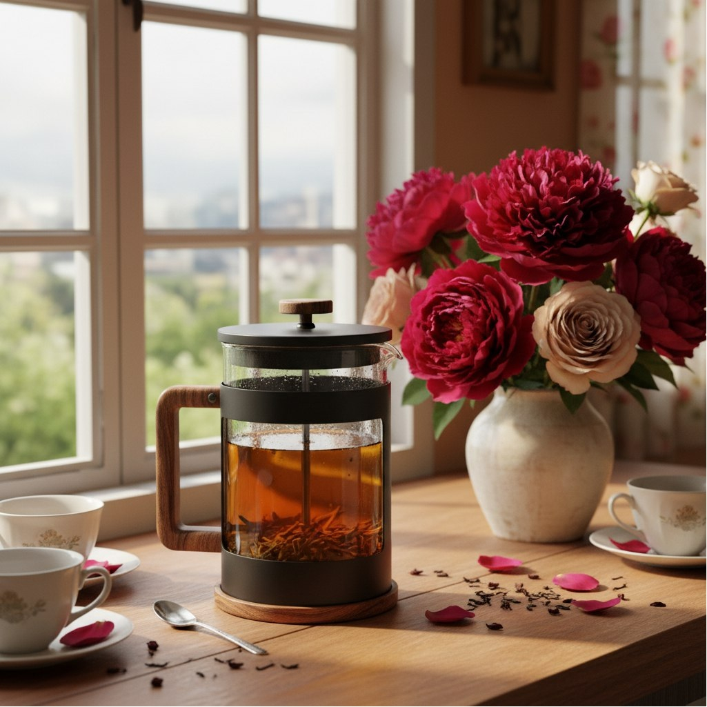 Френч-пресс Leonord Foresta Nera, объем 800 мл, стекло, нержавеющая сталь, черный