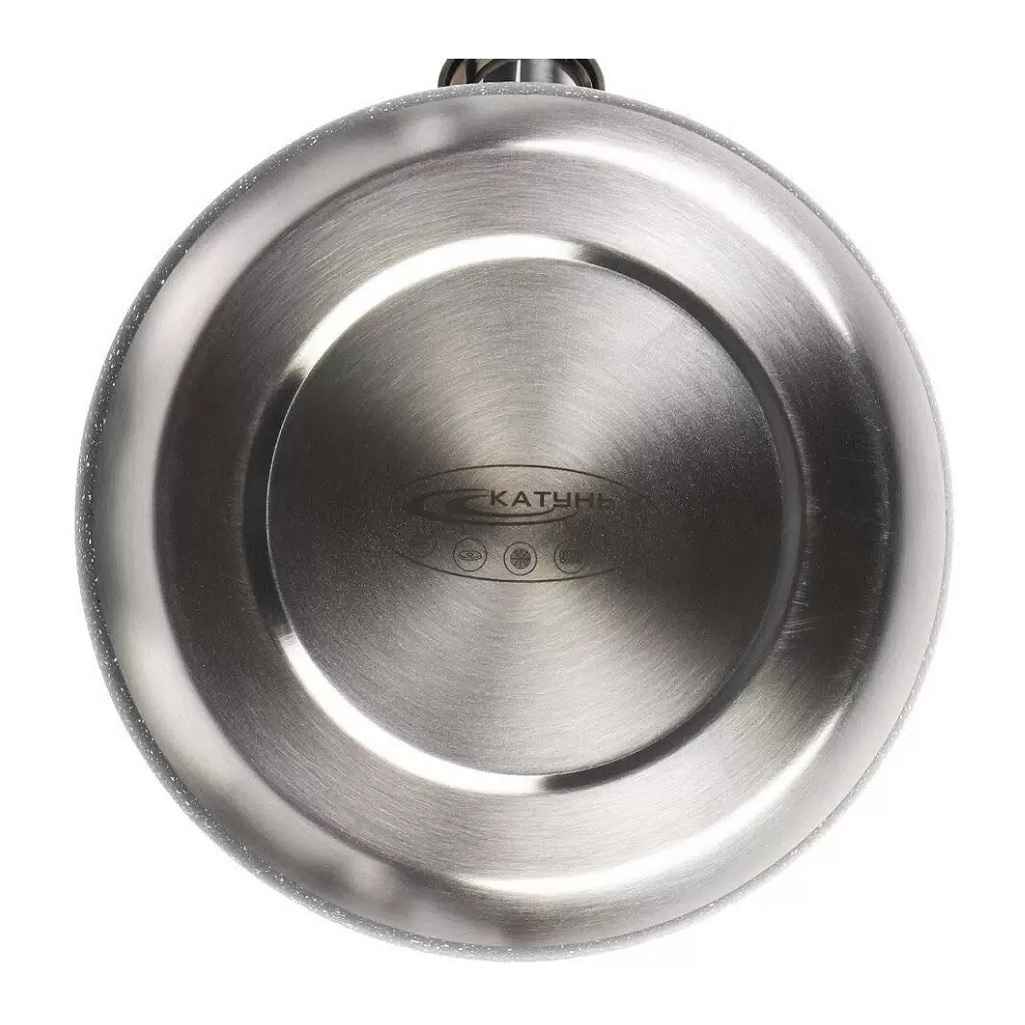 Чайник нержавеющая сталь Катунь soft touch Гранит, 447815, со свистком, серый, индукция, 2.8 л