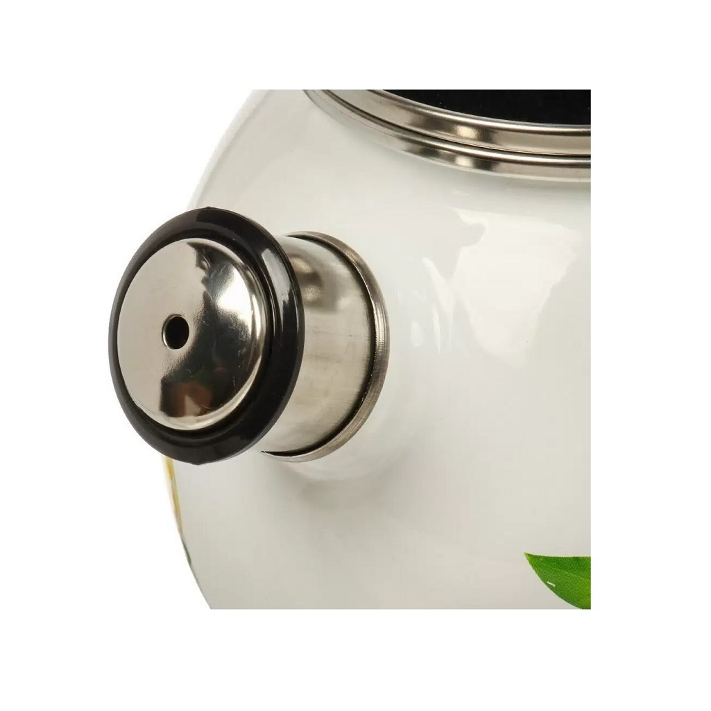 Чайник эмалированный СтальЭмаль, Лимон 506138, со свистком, ручка консольная, индукция, 2 л