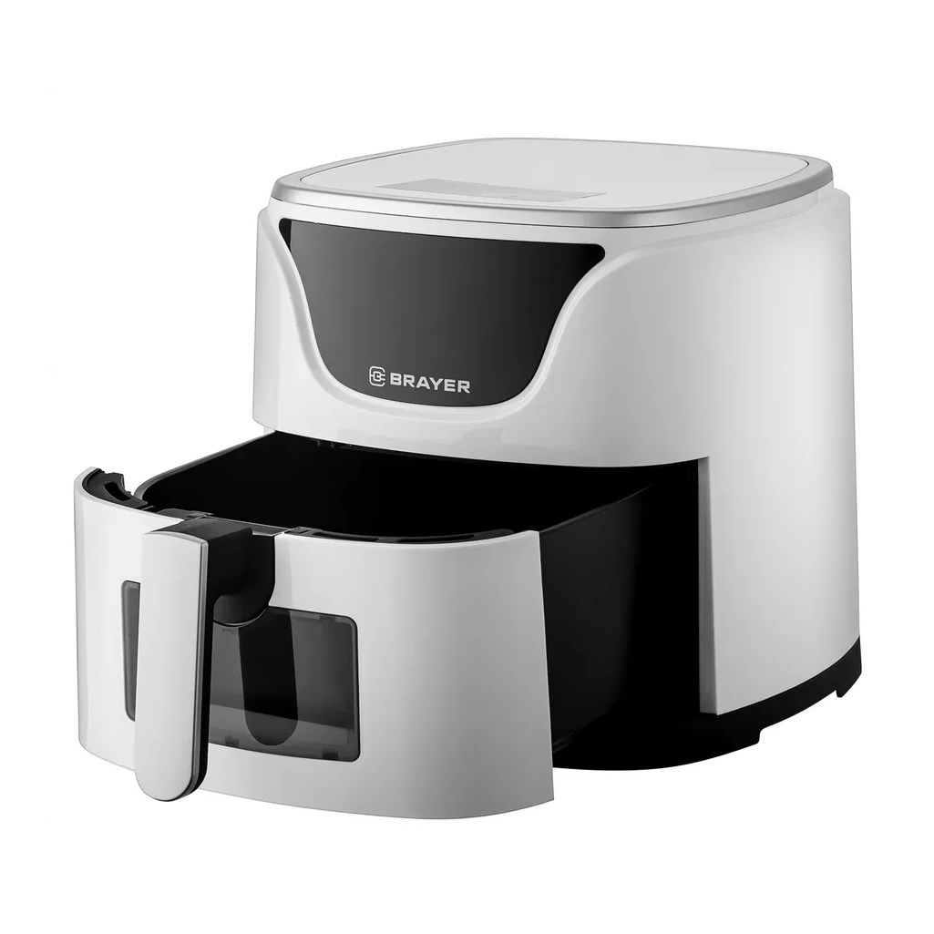 Аэрогриль Brayer BR2036WH, съемная решетка, таймер, LCD-дисплей, 7 программ, 5 л, 1500 Вт