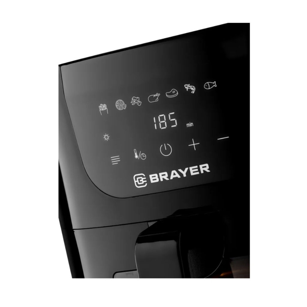 Аэрогриль Brayer BR2045, съемная решетка, таймер, LCD-дисплей, 7 программ, 5 л, 1500 Вт