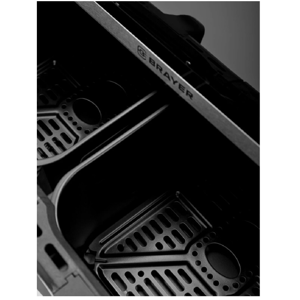 Аэрогриль Brayer BR2050, съемная решетка, таймер, LCD-дисплей, 8 программ, 10 л, 2200 Вт