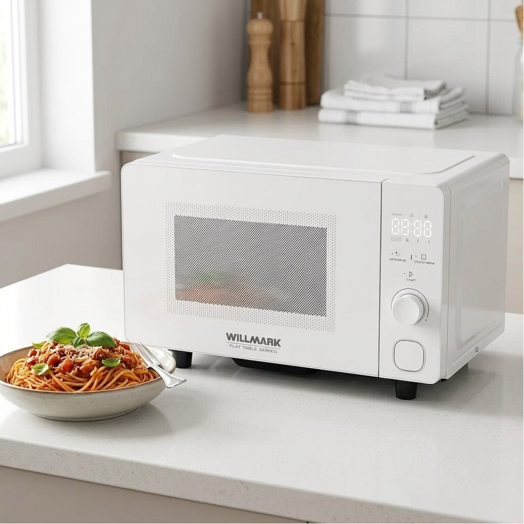 Печь микроволновая Willmark WMO-206SWF, 20 л, 700 Вт, механическое управление, белая