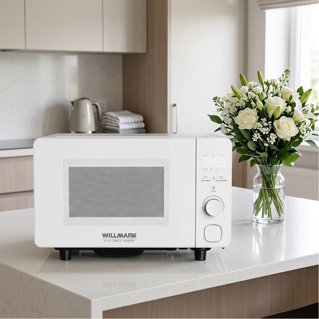 Печь микроволновая Willmark WMO-206SWF, 20 л, 700 Вт, механическое управление, белая