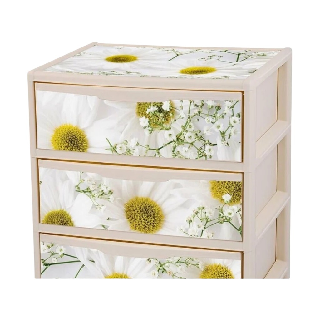 Комод ЭльфПласт Elegance 444, 4 ящика, прямоугольный, с рисунком, 410х555х810 мм