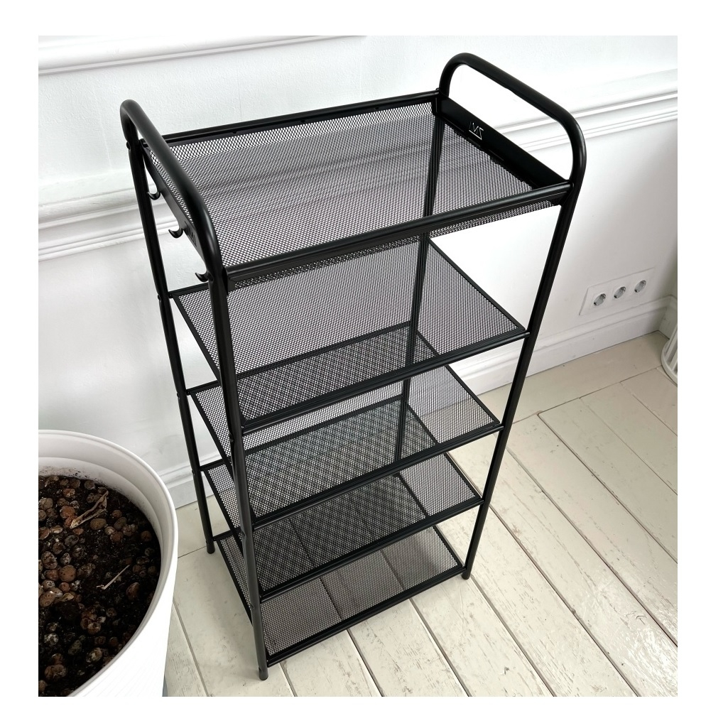 Подставка для обуви ЗМИ Верона 15, ПДО В15МЕТ, 5 полок, цвет черный, 300х450х950 мм