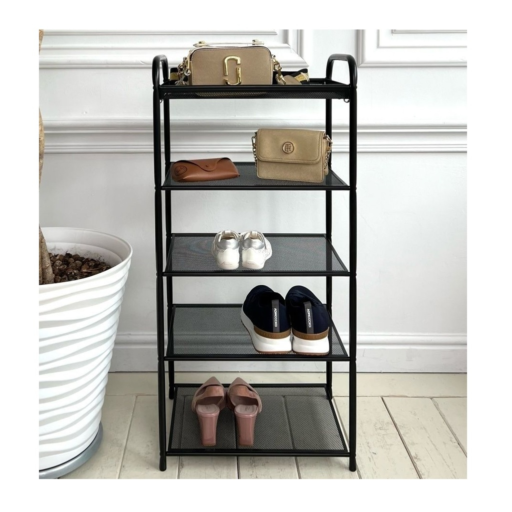 Подставка для обуви ЗМИ Верона 15, ПДО В15МЕТ, 5 полок, цвет черный, 300х450х950 мм