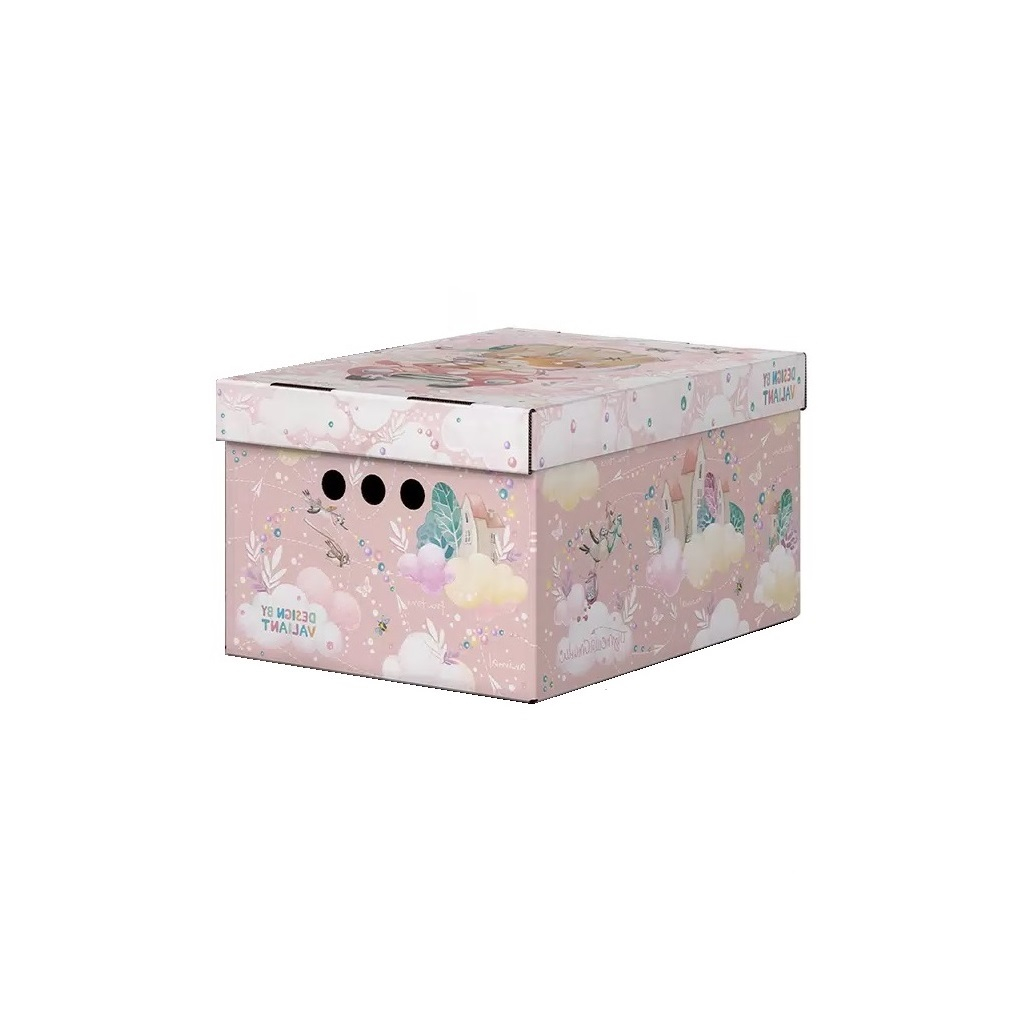 Коробка для хранения Valiant Путешастики KCTN-TRP-4S, складная, 185х250x330 мм, с крышкой, картон 