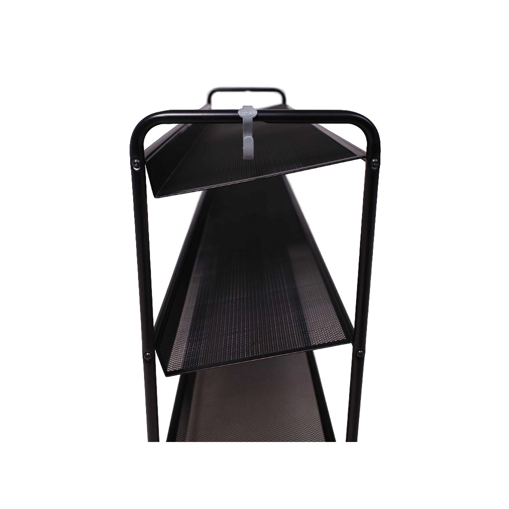 Подставка для обуви ЗМИ Женева 33, ПДО Ж33, 3 полки, цвет черный, 260х600х870 мм