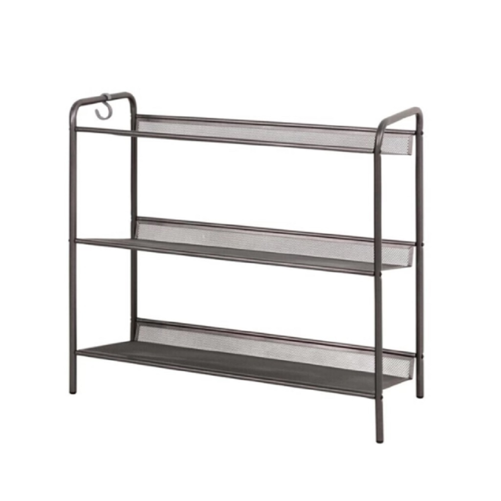 Подставка для обуви Зми Женева 23, 250957, металлическая 3 полки, графит, 270х600х645 мм