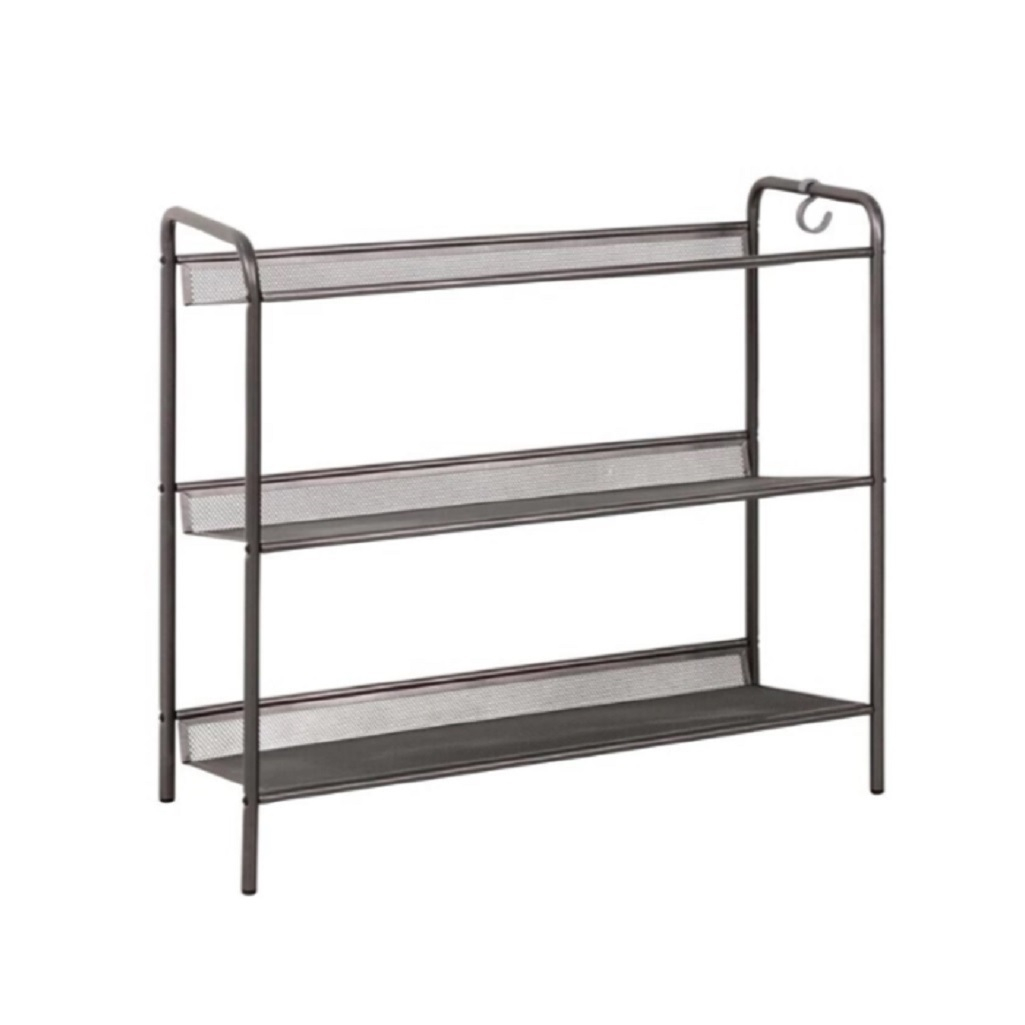 Подставка для обуви Зми Женева 23, 250957, металлическая 3 полки, графит, 270х600х645 мм