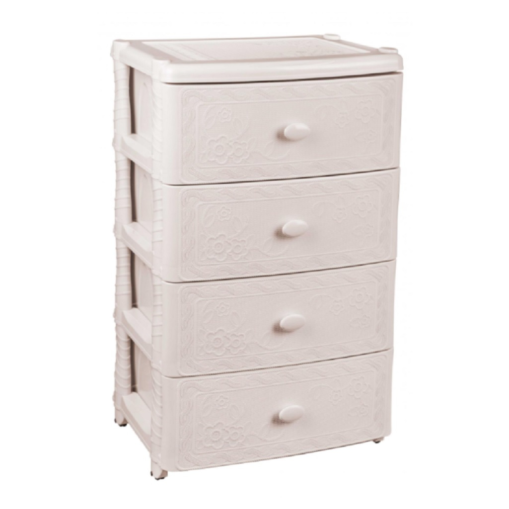 Комод четырехсекционный Альтернатива Флоран М6838, слоновая кость, 42.5х56х90.5 см