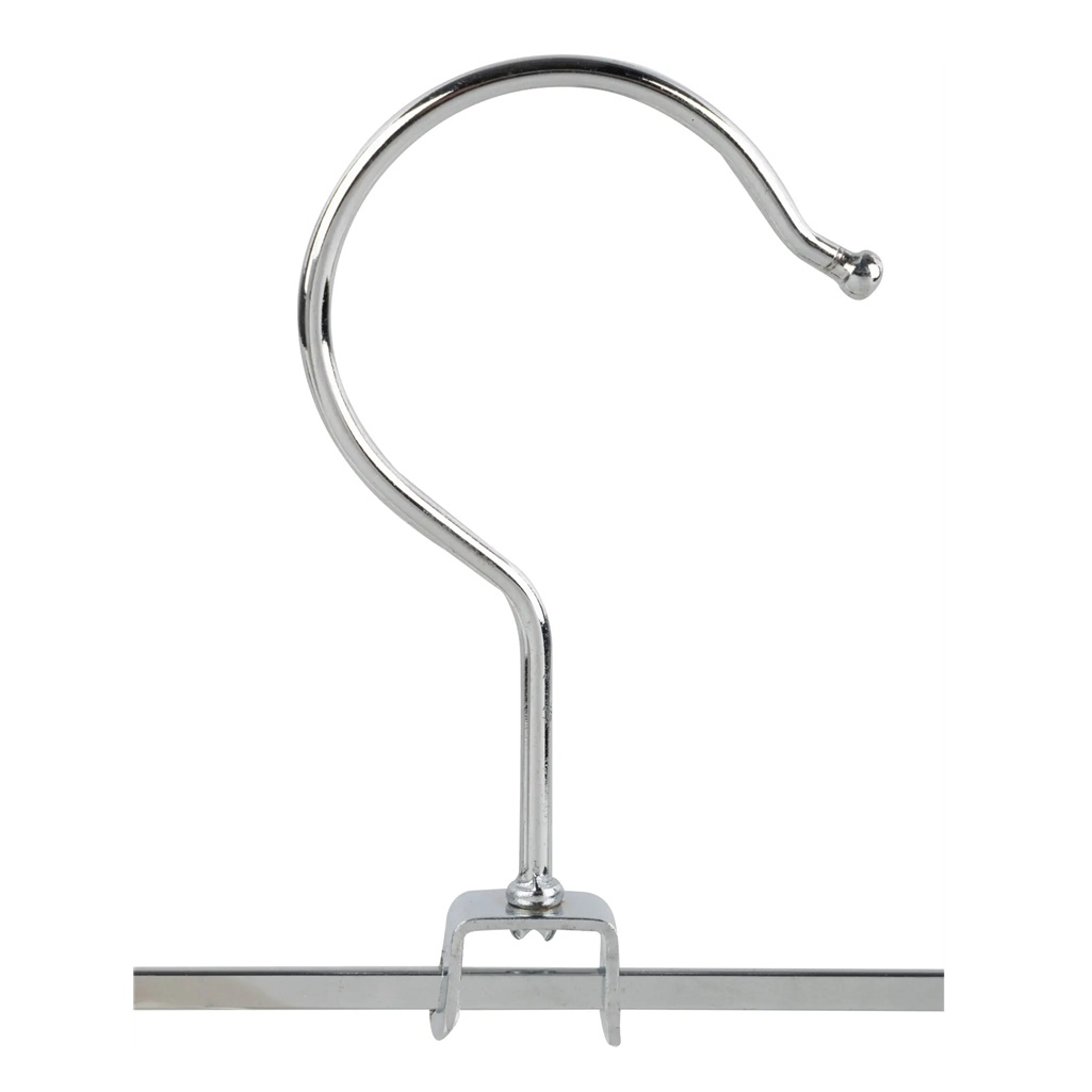 Вешалка для брюк и юбок Рыжий кот с зажимами, металл, серебристая, 29 см