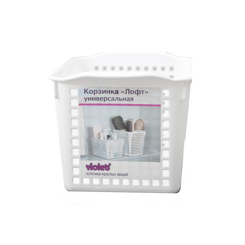 Корзина для хранения Violet Лофт белая 120х135х200 мм
