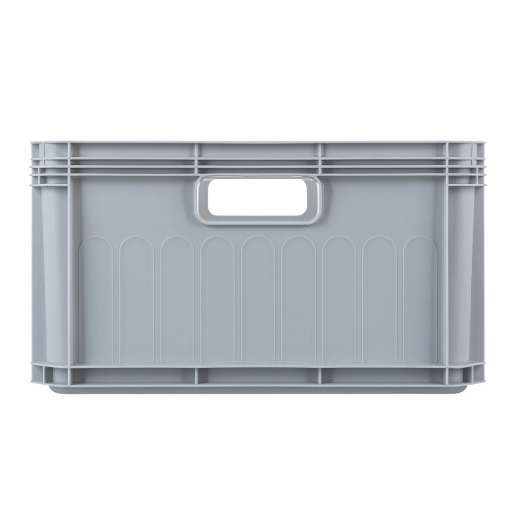 Ящик универсальный Бытпласт Евробокс, серый, 220х300х400 мм, 21.5 л