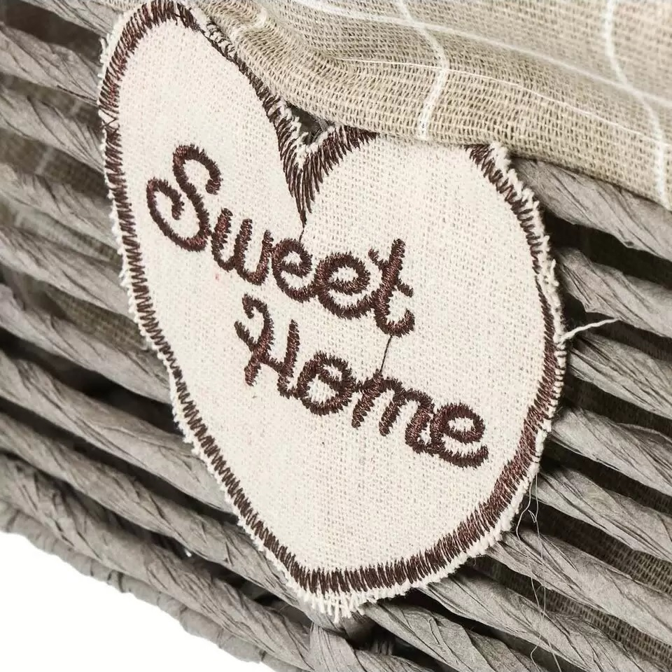 Корзина прямоугольная Y4-7632, плетеная, с крышкой, текстильная вкладка, 110х200х300 мм