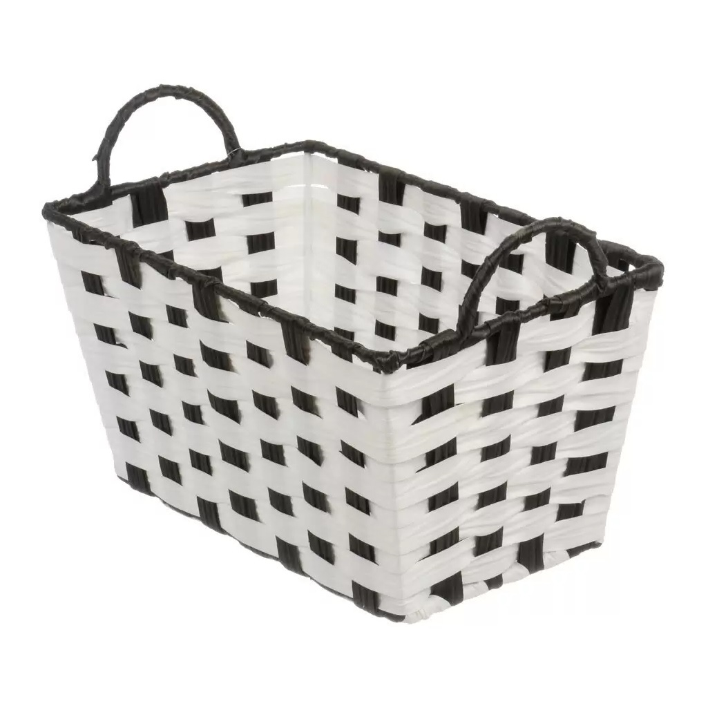 Корзина прямоугольная Y4-9668, плетеная, текстильная вкладка, 170х200х310 мм