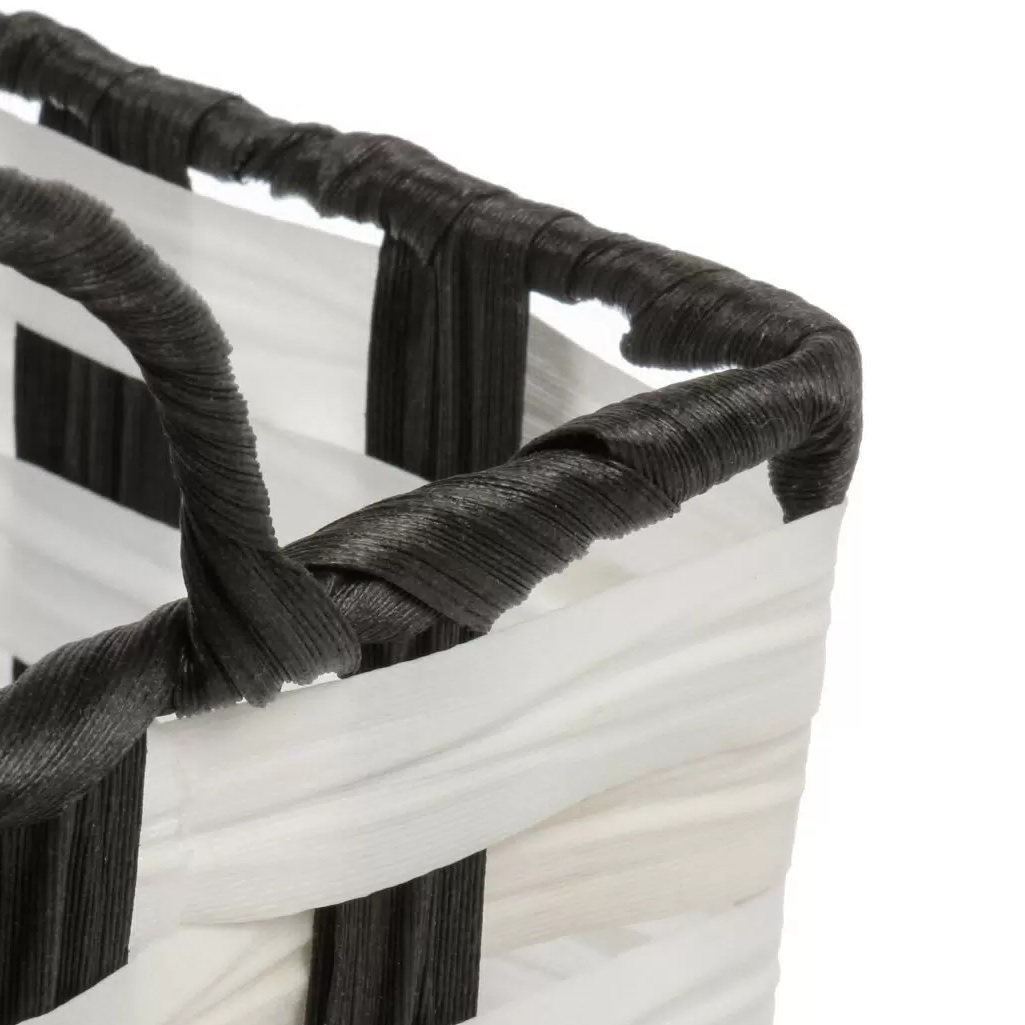 Корзина прямоугольная Y4-9668, плетеная, текстильная вкладка, 170х200х310 мм