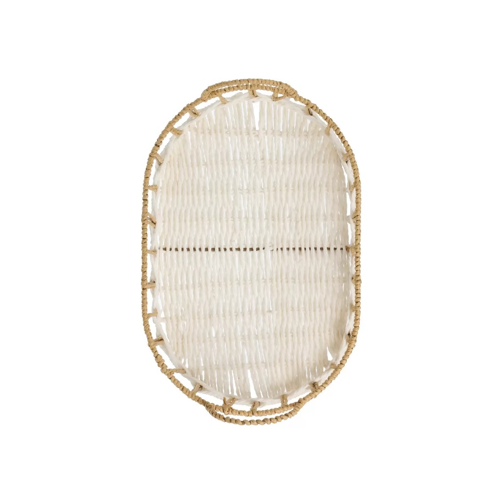 Корзина овальная Y4-9661, плетеная, текстильная вкладка, 110х240х360 мм