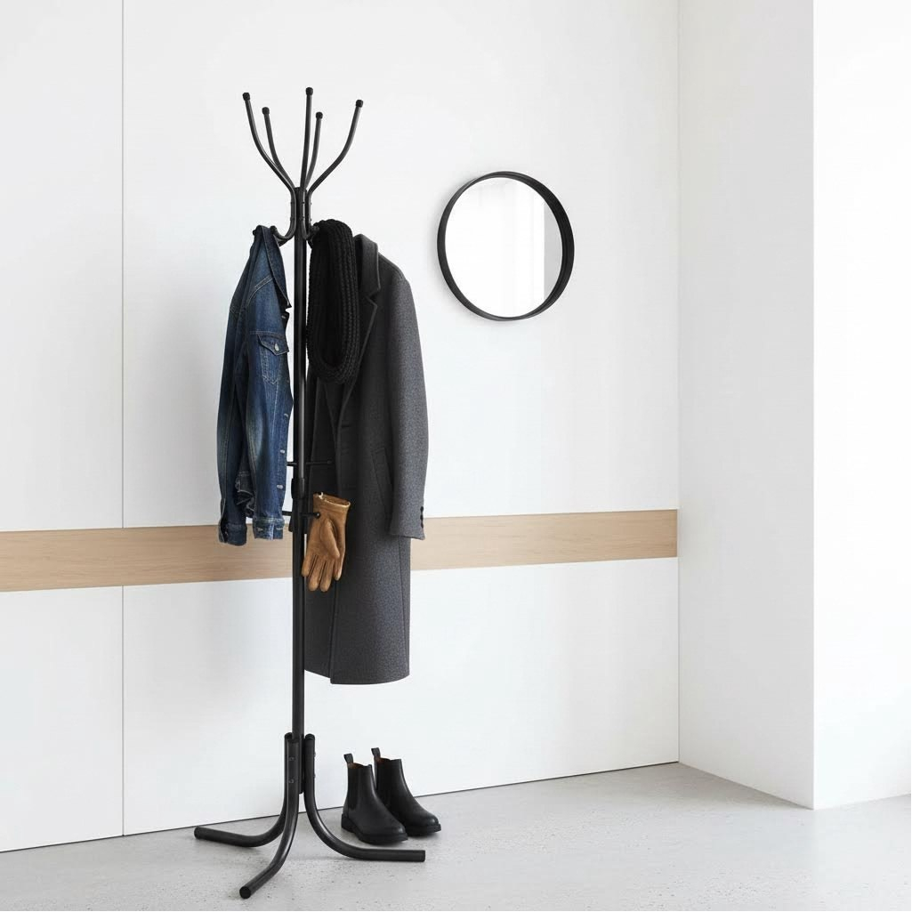 Вешалка напольная Nika Комфорт 4, ВК4/А, 4 крючка, медь, 60х60х180 см