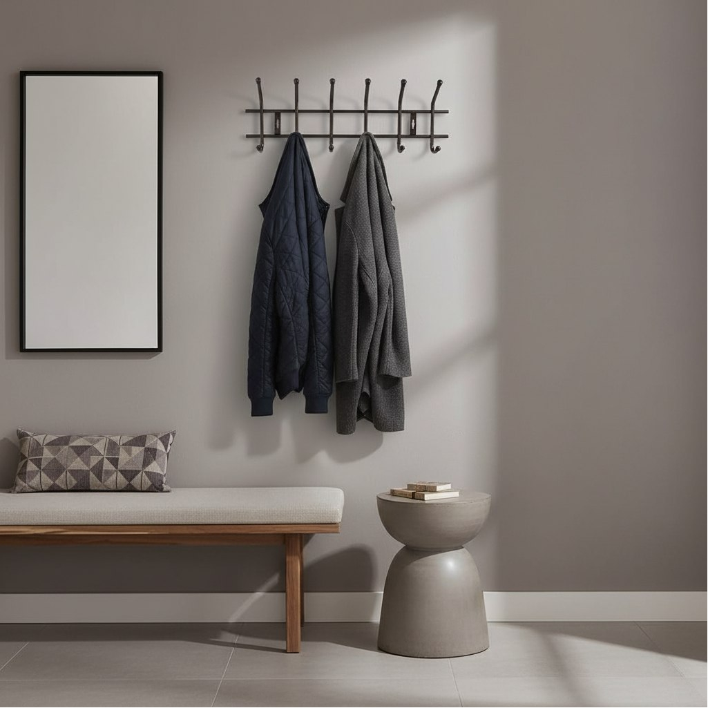 Вешалка настенная Рыжий Кот Gancio, 5 крючков, бронзовая, 9х23х51 см