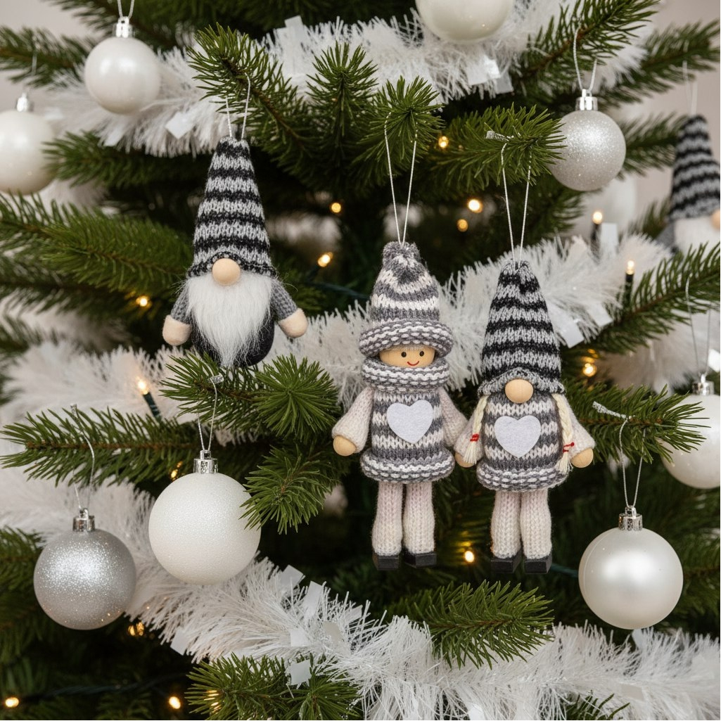 Игрушка елочная Лесная мастерская Уютные куколки 3584581, микс, дерево и текстиль, 13 см