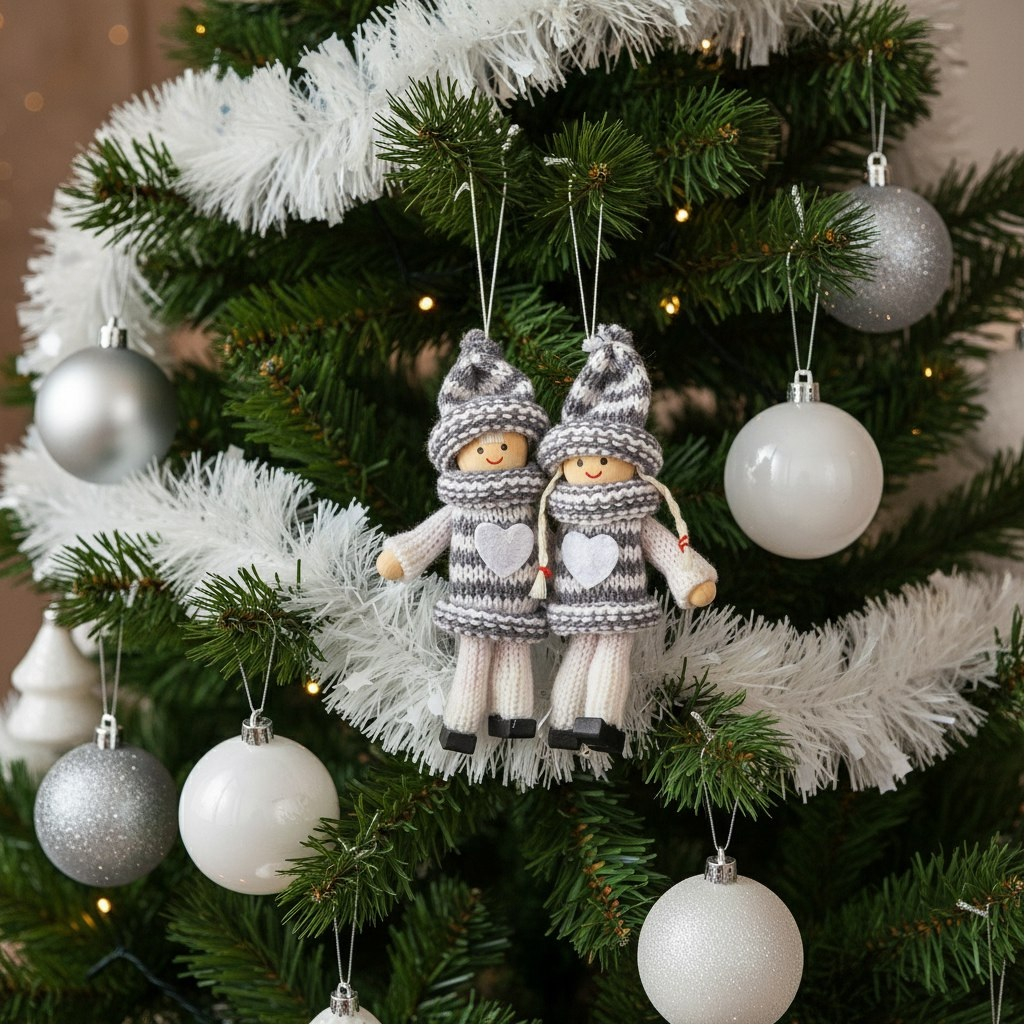 Игрушка елочная Лесная мастерская Уютные куколки 3584581, микс, дерево и текстиль, 13 см