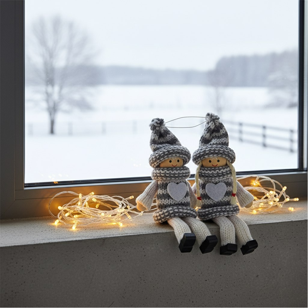 Игрушка елочная Лесная мастерская Уютные куколки 3584581, микс, дерево и текстиль, 13 см