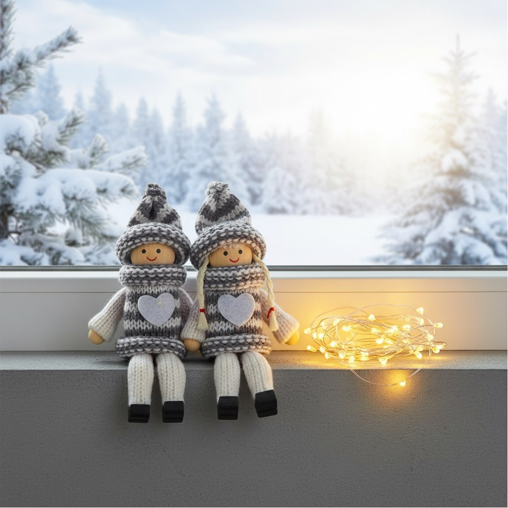 Игрушка елочная Лесная мастерская Уютные куколки 3584581, микс, дерево и текстиль, 13 см