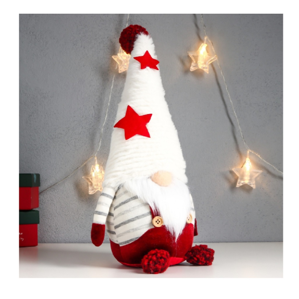 Кукла интерьерная Simaland 7575266, Дед Мороз в красном комбинезоне, 140х160х350 мм