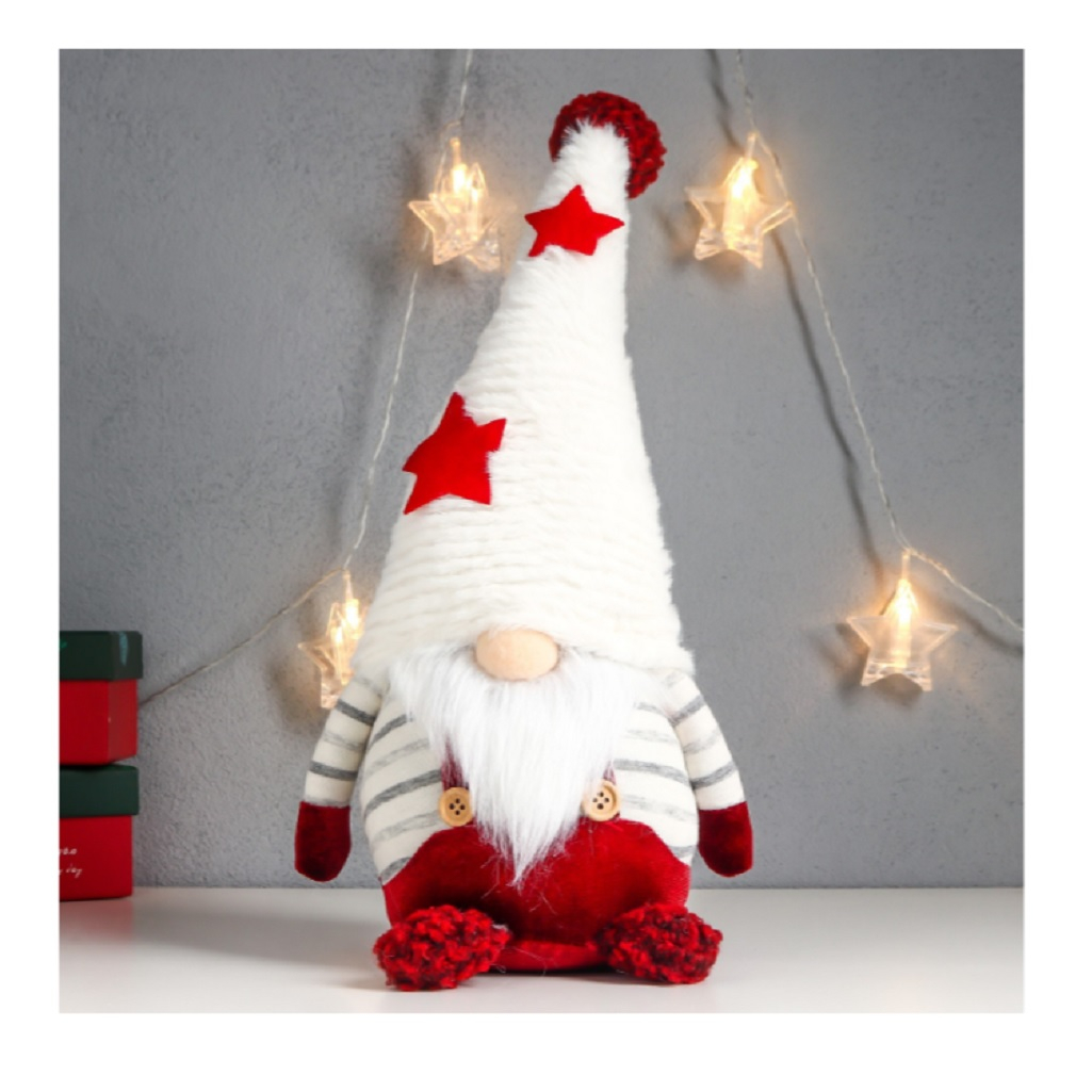 Кукла интерьерная Simaland 7575266, Дед Мороз в красном комбинезоне, 140х160х350 мм