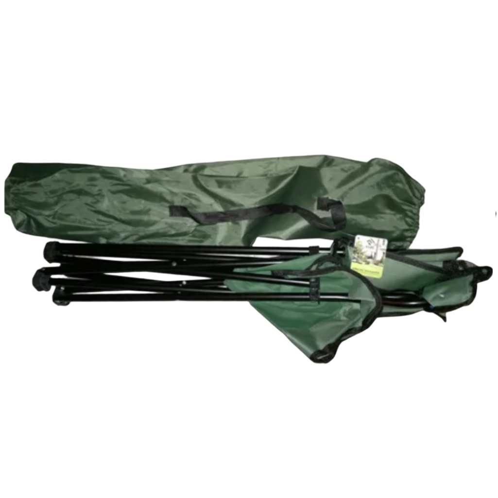 Кресло складное Ecos DW-2009H, 993100, с подлокотниками, с подстаканниками, полиэстер, зеленое, 500х500х800 мм, до 120 кг