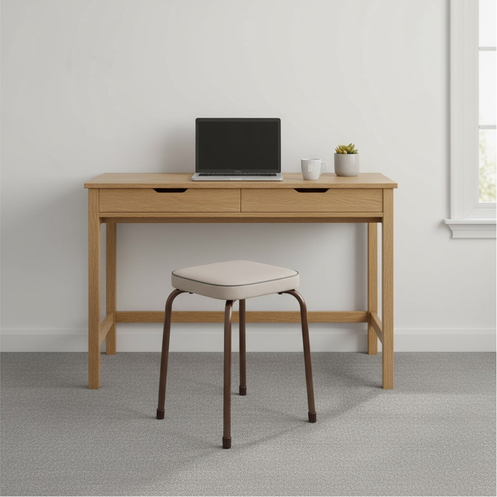 Табурет Nika Фабрик 5 203743, с мягким сиденьем, бежевый, 32x32х46.5 см