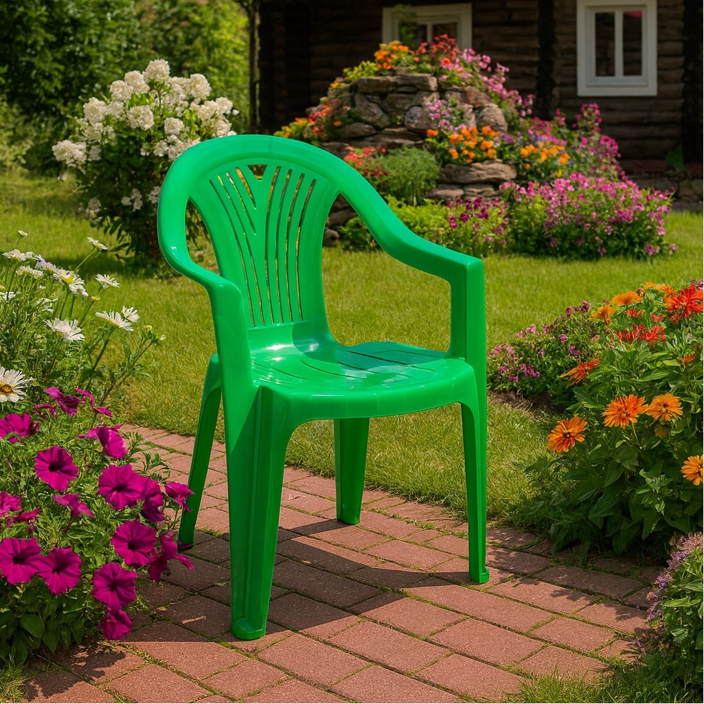 Кресло пластиковое Стандарт Пластик Салют 217504, зеленый