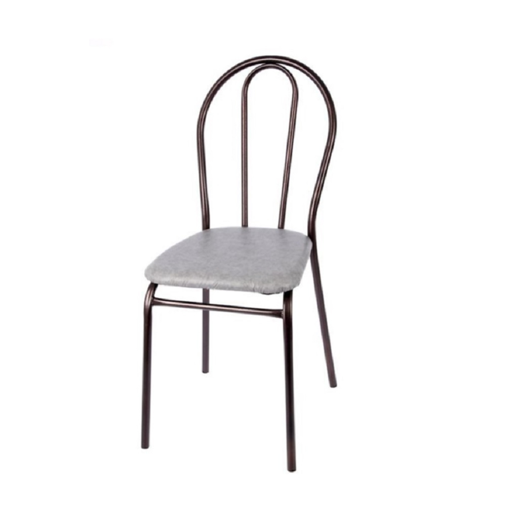 Стул New Victoria с мягким сиденьем, античная медь, серый, 35х38х87 см