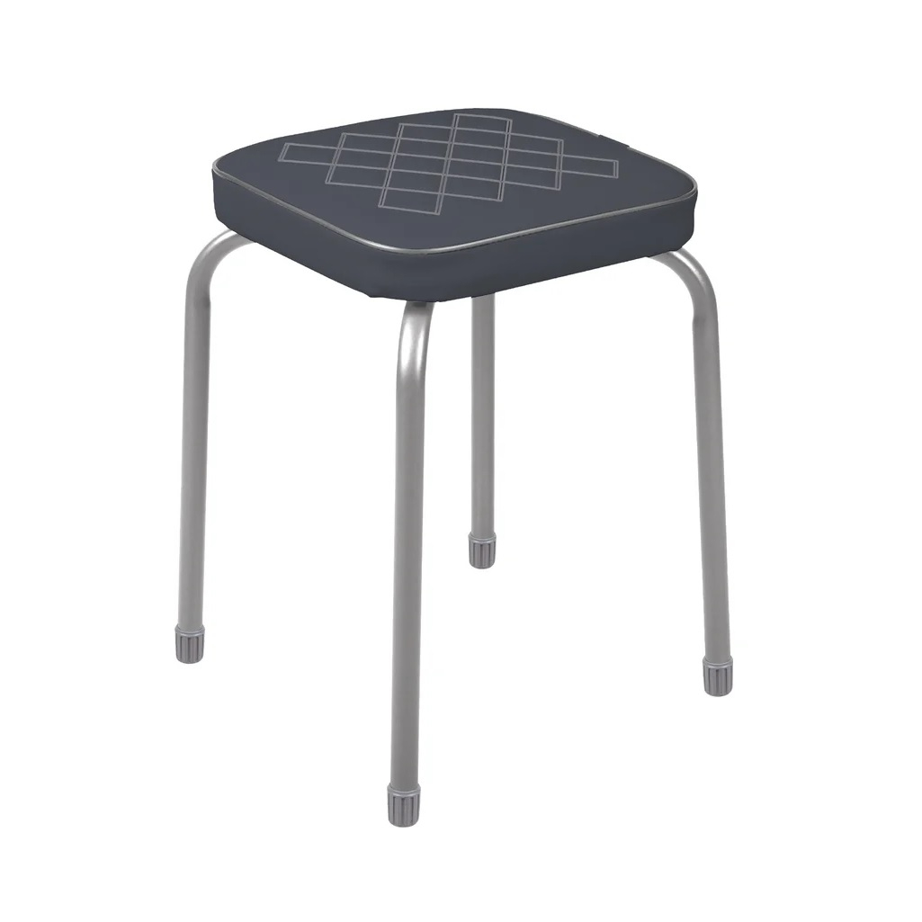 Табурет Nika Haushalt НТ3/C, мягкое квадратное сиденье, 320х320 мм, темно-серый