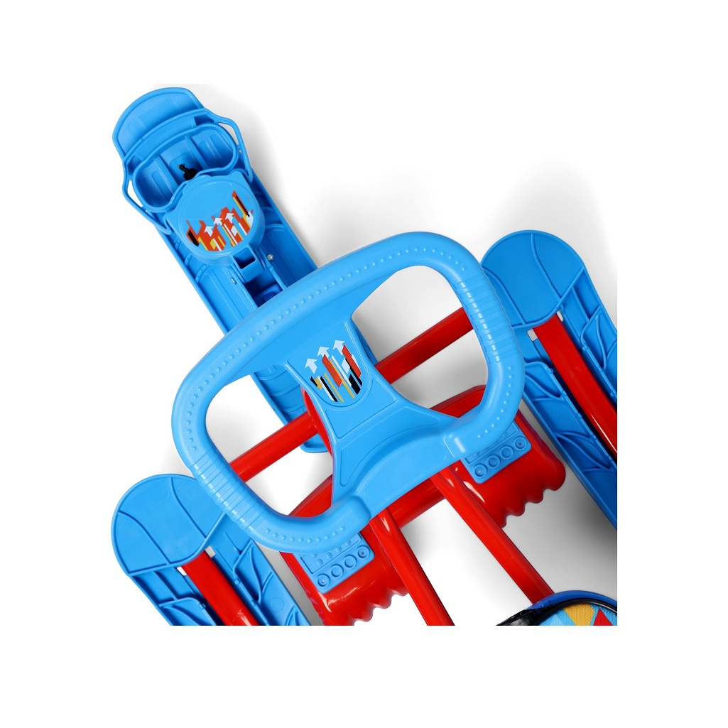 Снегокат Nika Тимка Спорт 4-1 Sportcar, красный каркас, сталь, 450х490х1100 мм