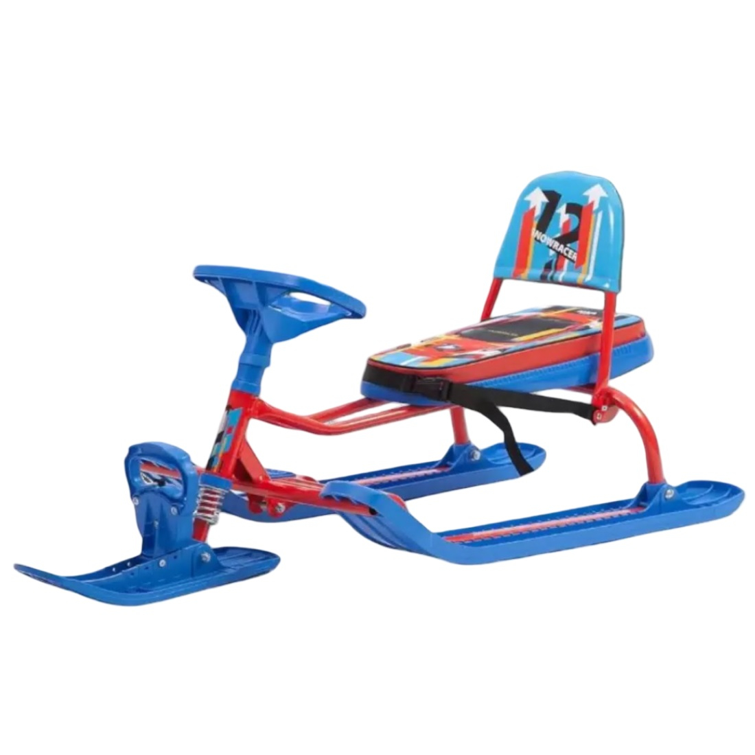 Снегокат Nika Тимка Спорт 4-1 Sportcar, красный каркас, сталь, 450х490х1100 мм