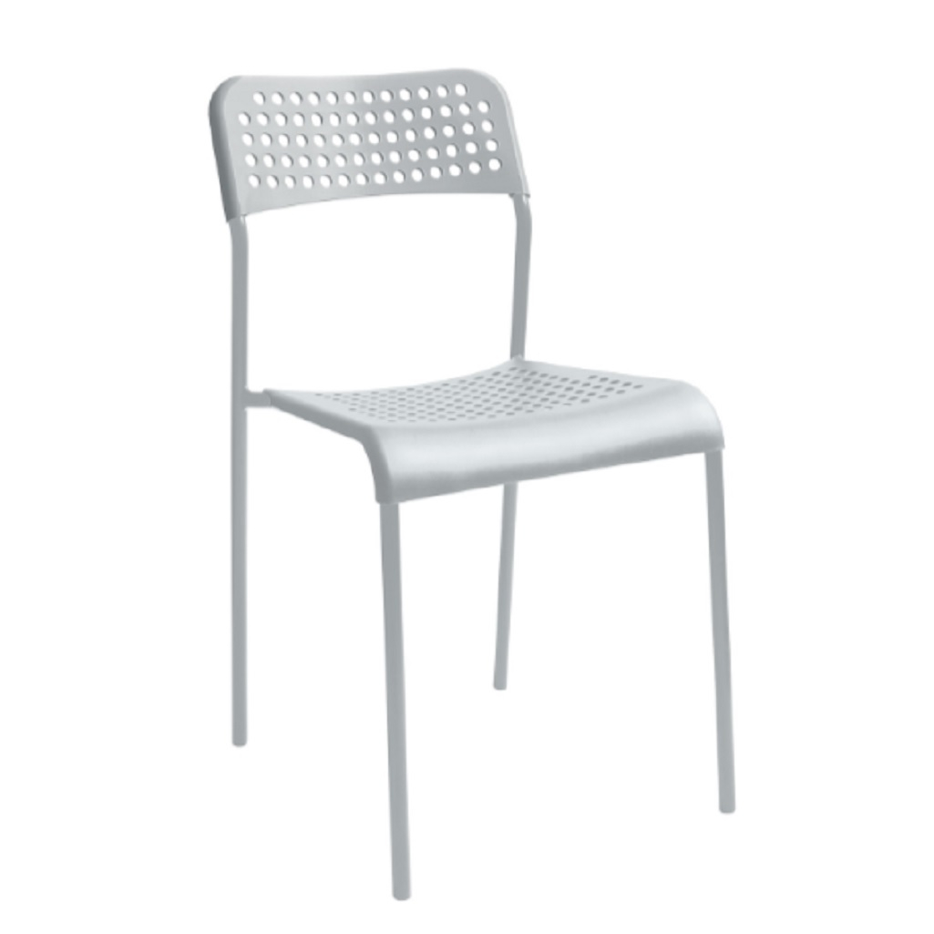 Стул Nika Ника7 СТ7/Б, белый матовый, жесткое сиденье, металлокаркас, 410х475х780 мм