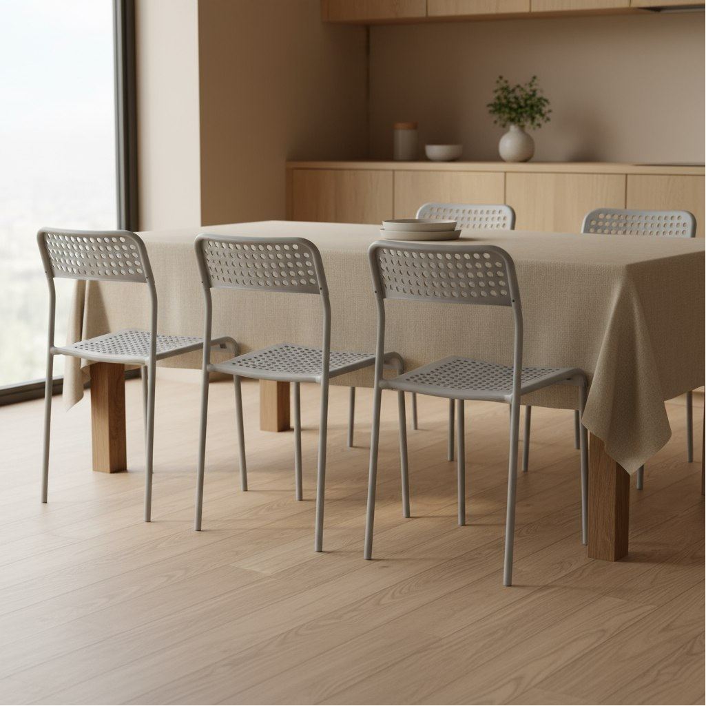 Стул Nika Ника7 СТ7/Б, белый матовый, жесткое сиденье, металлокаркас, 410х475х780 мм