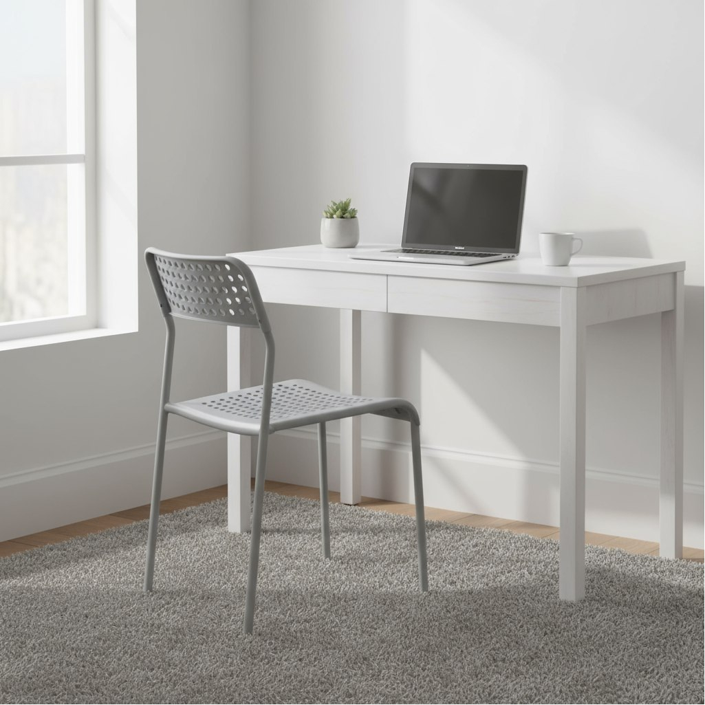 Стул Nika Ника7 СТ7/Б, белый матовый, жесткое сиденье, металлокаркас, 410х475х780 мм