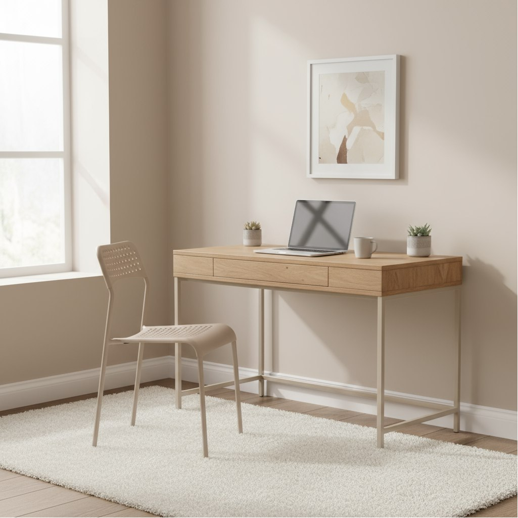 Стул Nika Ника7 СТ7/БЖ, светло-бежевый, бежевый металлик, жесткое сиденье, 410х475х780 мм