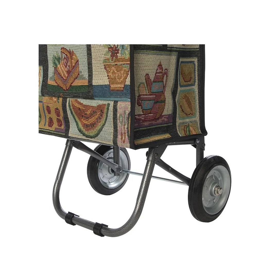 Сумка-тележка Рыжий Кот Натюрморт, хозяйственная, складная, 30 кг