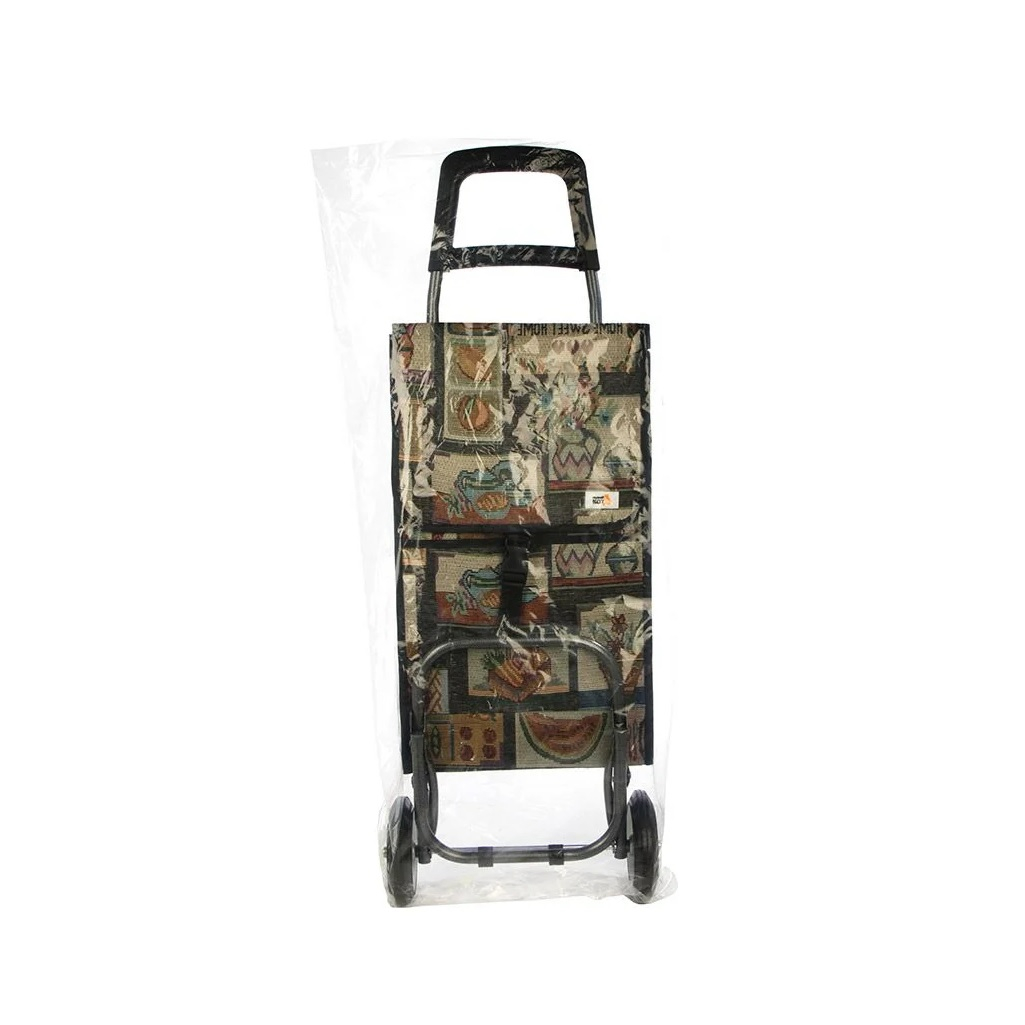Сумка-тележка Рыжий Кот Натюрморт, хозяйственная, складная, 30 кг