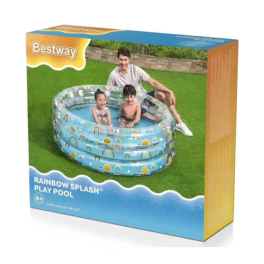 Бассейн надувной Bestway 51045, для детей, ремкомплект, 445 л, 53х150 см