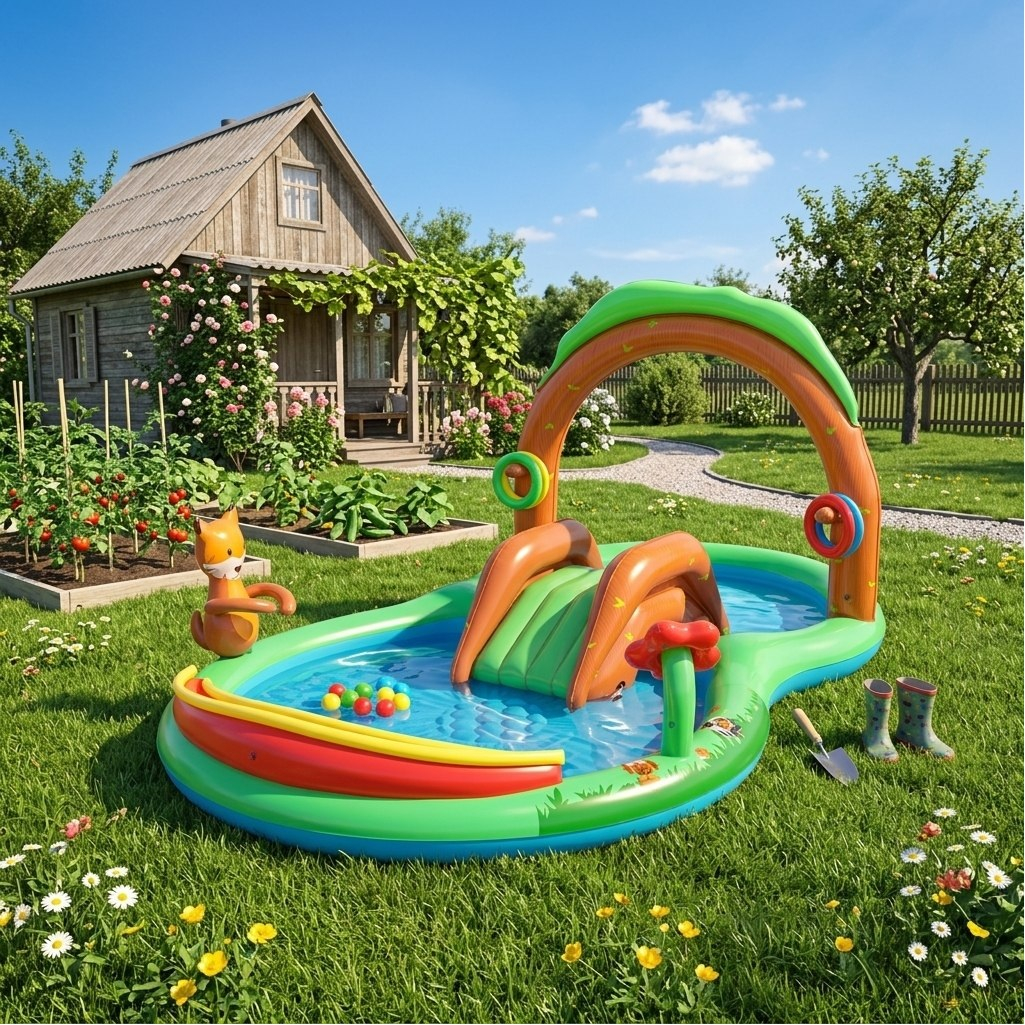 Игровой центр Bestway Playing Woods 53093, надувной, 10 мячей, 325 л, 130х199х295 см