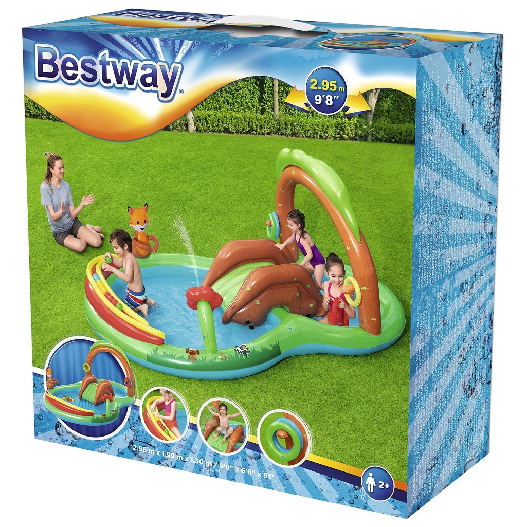 Игровой центр Bestway Playing Woods 53093, надувной, 10 мячей, 325 л, 130х199х295 см