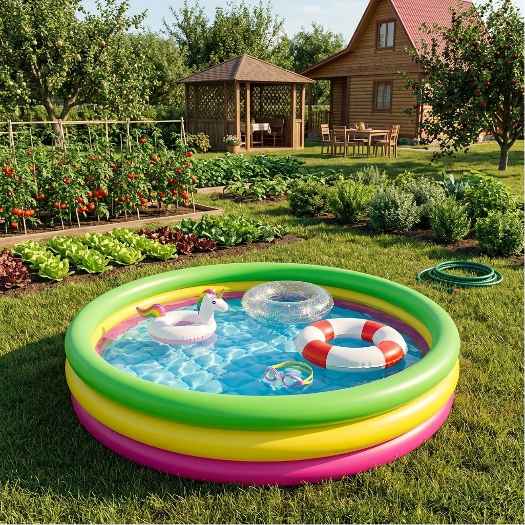 Бассейн надувной Bestway Summer Set 51104, винил, 62 л мультиколор, 25х102 см