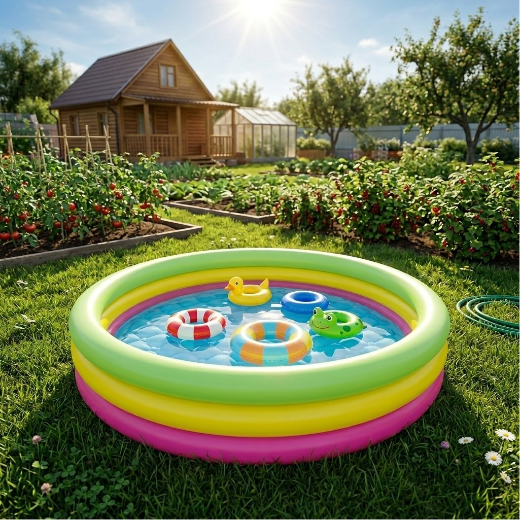 Бассейн надувной Bestway Summer Set 51104, винил, 62 л мультиколор, 25х102 см