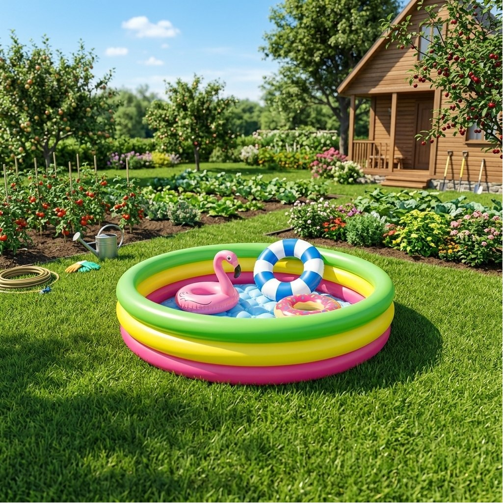 Бассейн надувной Bestway Summer Set 51104, винил, 62 л мультиколор, 25х102 см